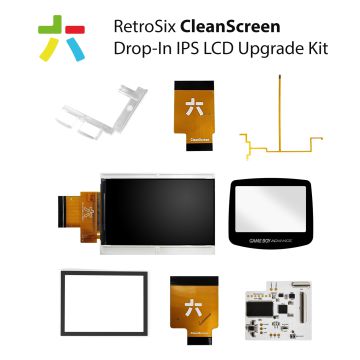 RetroSix CleanScreen IPS LCD Upgrade Kit für Game Boy Advance