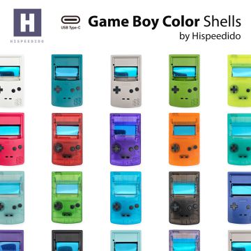 Hispeedido USB-C IPS Gehäuse Set für Game Boy Color
